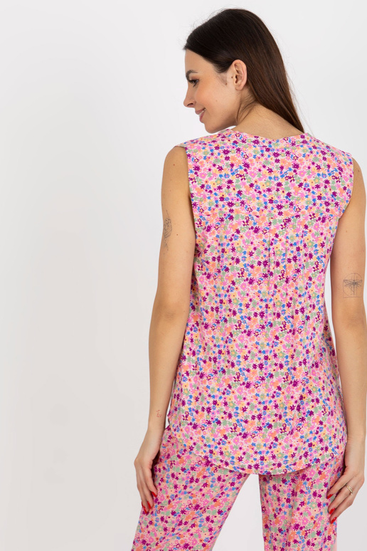 Rožinė gėlėta palaidinė su V iškirpte... Rožinė gėlėta palaidinė su V iškirpte...