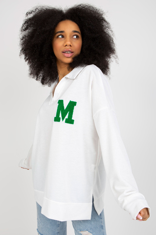 Ecru medvilnės oversize palaidinė su... Ecru medvilnės oversize palaidinė su...