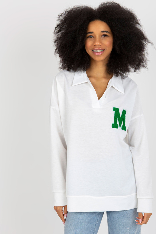 Ecru medvilnės oversize palaidinė su... Ecru medvilnės oversize palaidinė su...