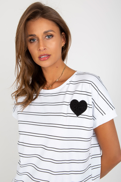 Balta ir juoda medvilninė dryžuota...