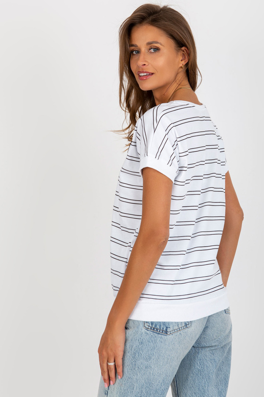 Balta ir juoda medvilninė dryžuota...