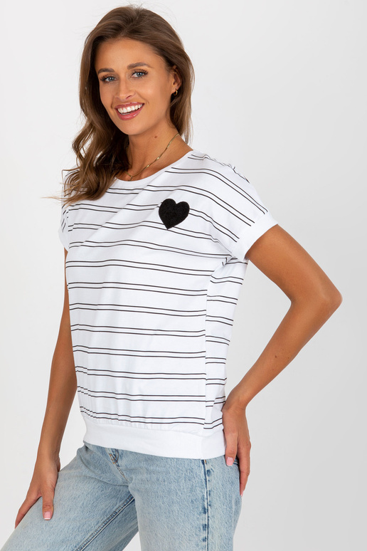 Balta ir juoda medvilninė dryžuota...