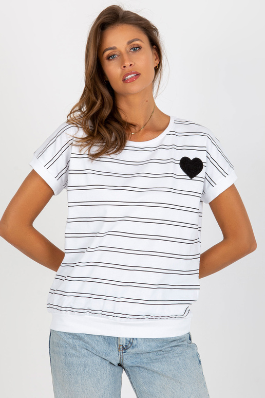 Balta ir juoda medvilninė dryžuota...