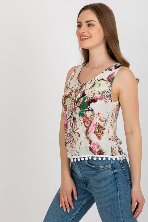 Baltos ir žalios spalvos palaidinė be...