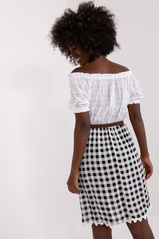 Suknelė-LK-SK-506343.60P-balta ir juoda