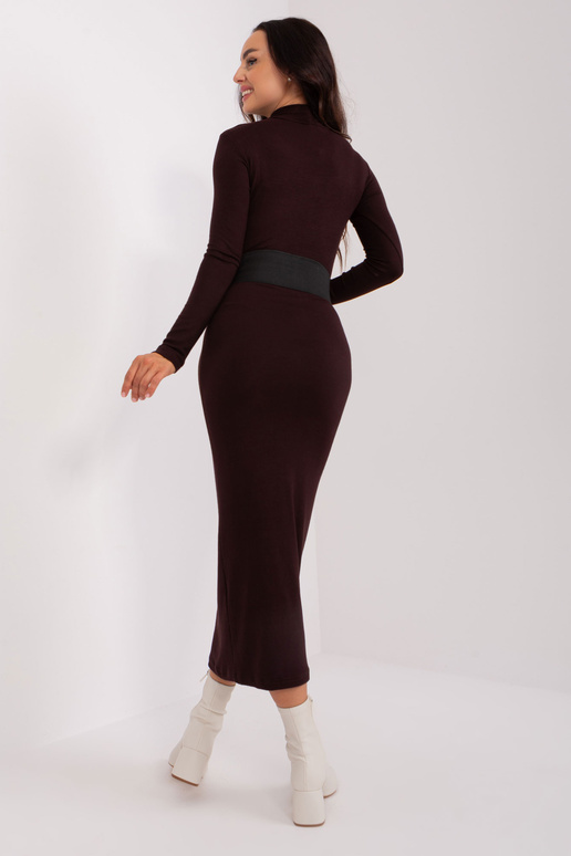Suknelė-EM-SK-778.65-tamsiai ruda