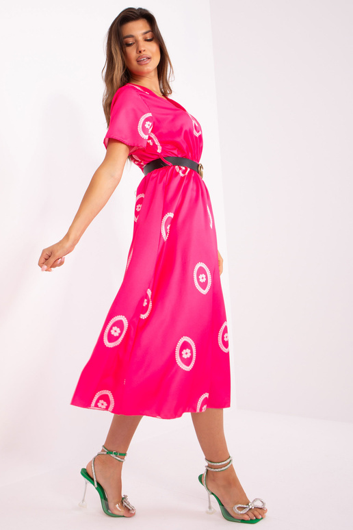 Suknelė-DHJ-SK-17260.90-tamsiai rožinė