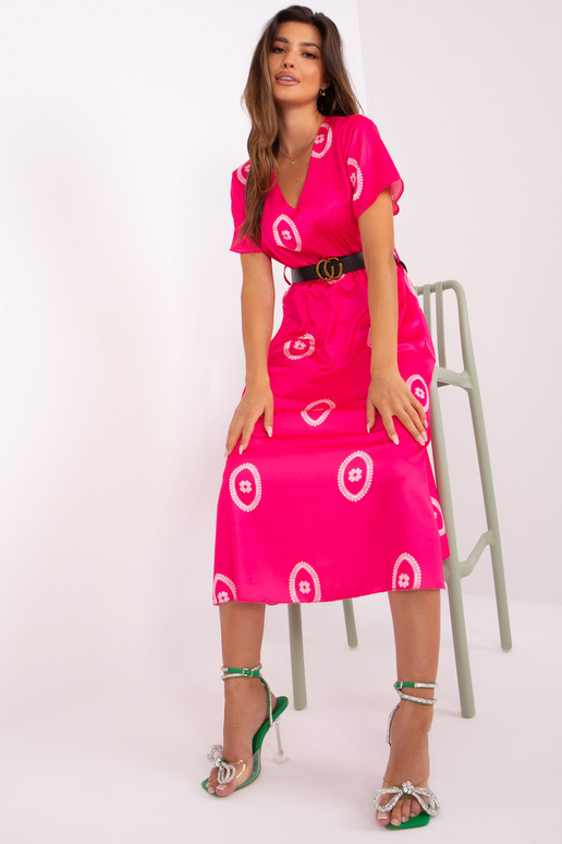 Suknelė-DHJ-SK-17260.90-tamsiai rožinė