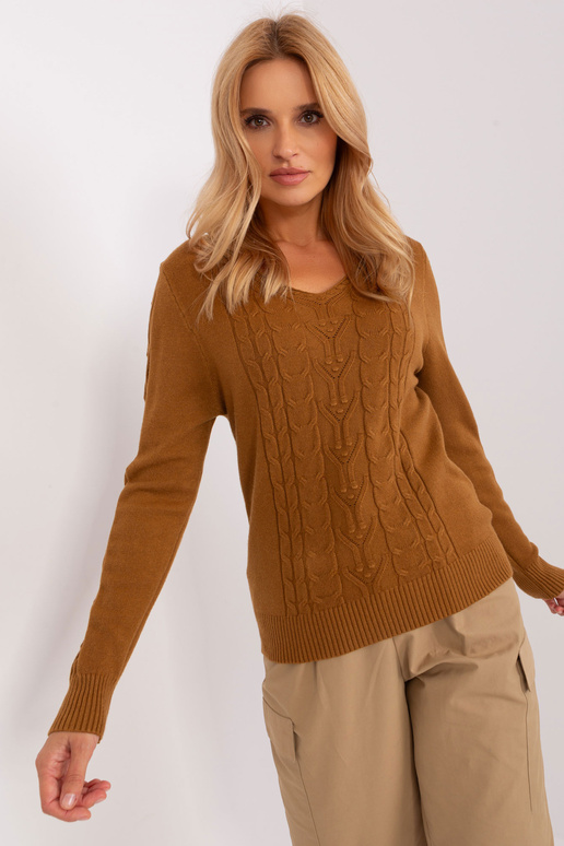 Megztinis-AT-SW-2329.98P-šviesiai rudas