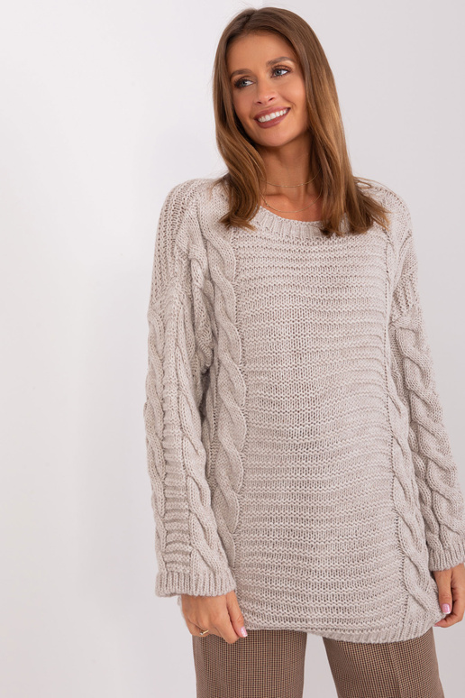 Megztinis-BA-SW-8047.92P-smėlio spalvos