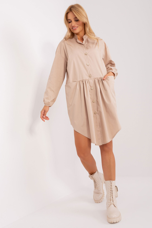 Suknelė-CHA-SK-1027-2,68-smėlio spalvos