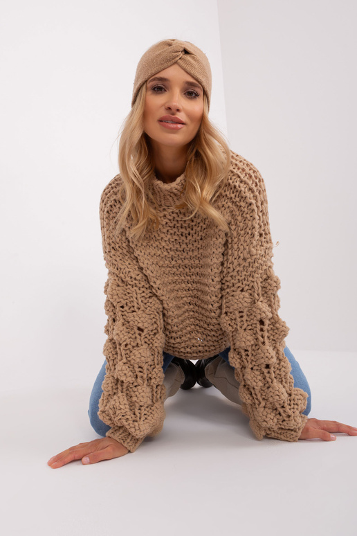 Megztinis-AT-SW-2382.97P-smėlio spalvos