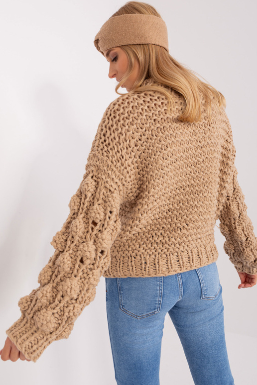 Megztinis-AT-SW-2382.97P-smėlio spalvos