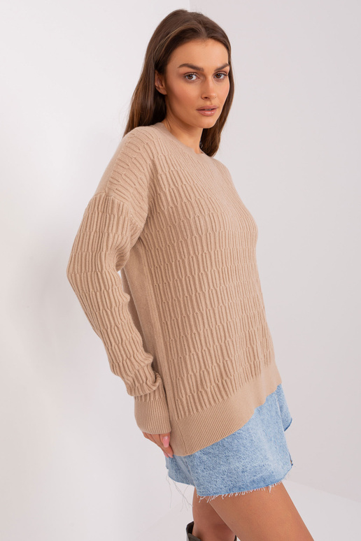 Megztinis-AT-SW-2338.14P-smėlio spalvos