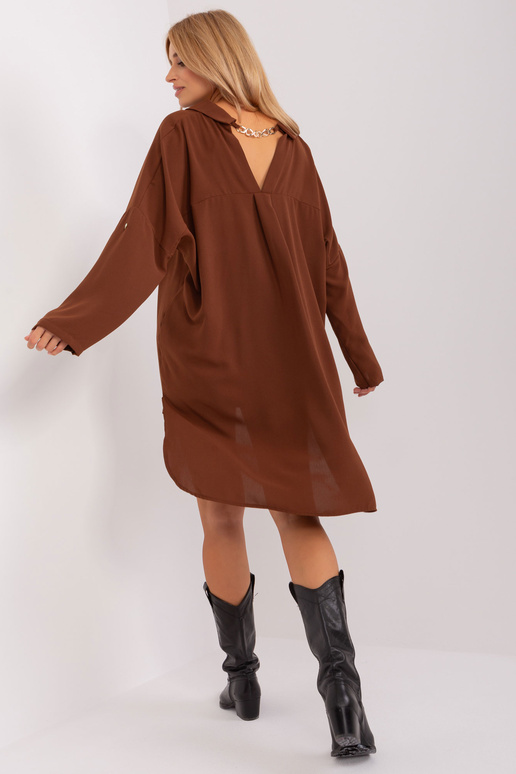 Suknelė-DHJ-SK-13938.02P-ruda