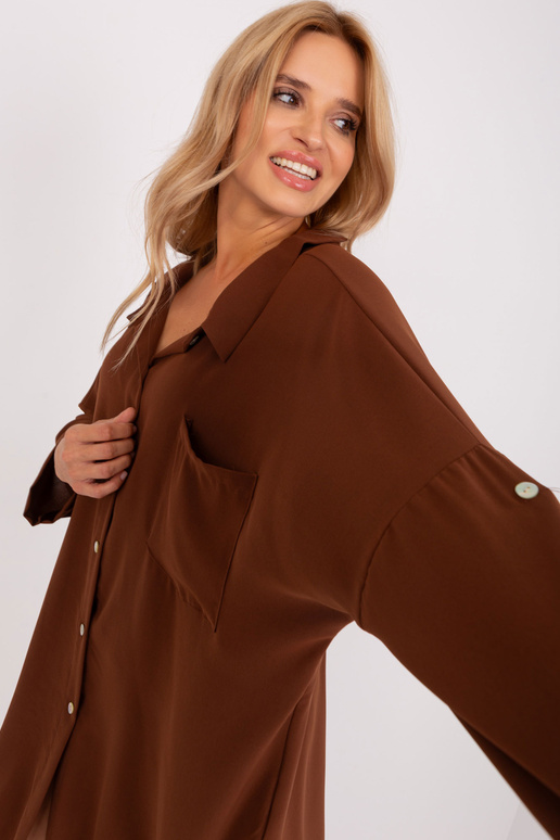 Suknelė-DHJ-SK-13938.02P-ruda