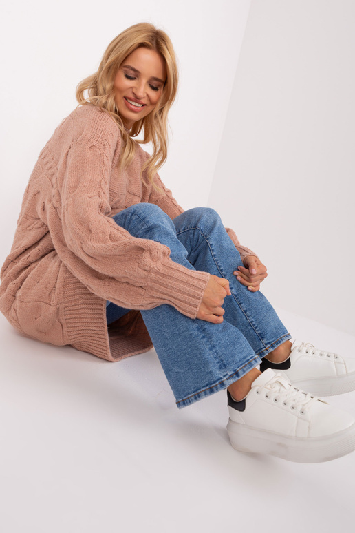 Megztinis-AT-SW-2367.76P-tamsiai rožinis