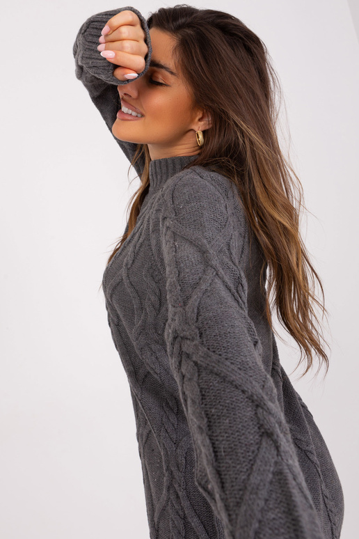 Suknelė-BA-SK-8012-1.66P-tamsiai pilka