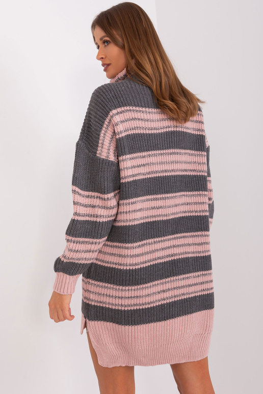 Suknelė-BA-SK-8007.42P-pilka-rožinė