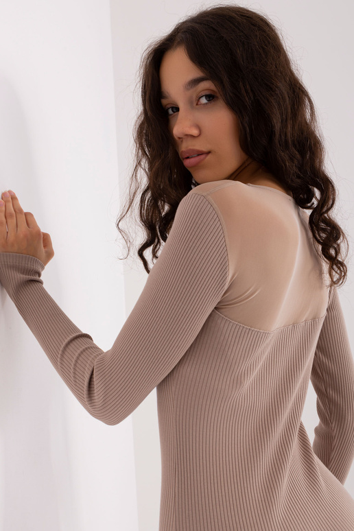 Suknelė-RV-SK-9218.16-tamsiai smėlio... Suknelė-RV-SK-9218.16-tamsiai smėlio...