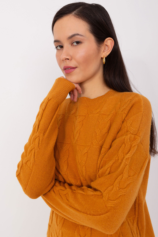 Megztinis-AT-SW-2340.22-tamsiai geltonas