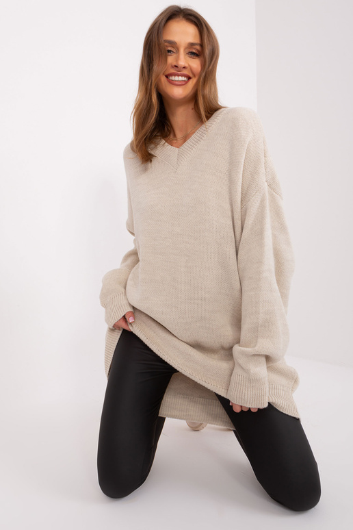 Megztinis-LC-SW-0341.12P-smėlio spalvos