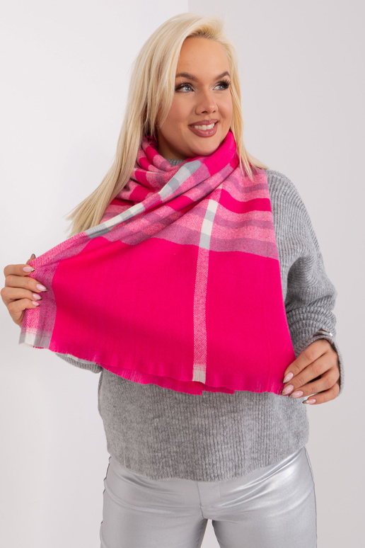 Šalikas-AT-SZ-23125-1,26-pilka-rožinė Šalikas-AT-SZ-23125-1,26-pilka-rožinė