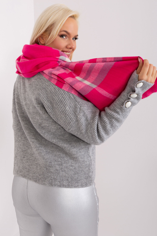 Šalikas-AT-SZ-23125-1,26-pilka-rožinė Šalikas-AT-SZ-23125-1,26-pilka-rožinė