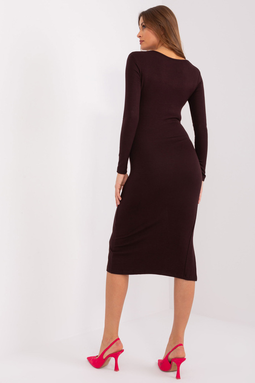 Suknelė-EM-SK-783.41P-tamsiai ruda