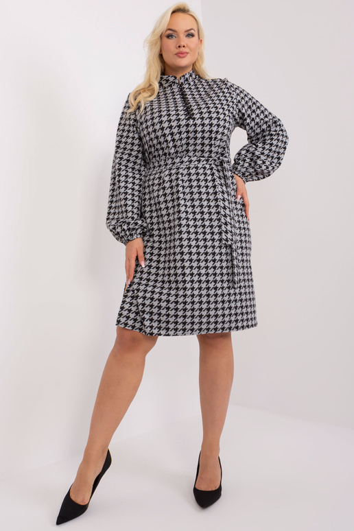 Suknelė-LK-SK-509476.28P-pilka-juoda