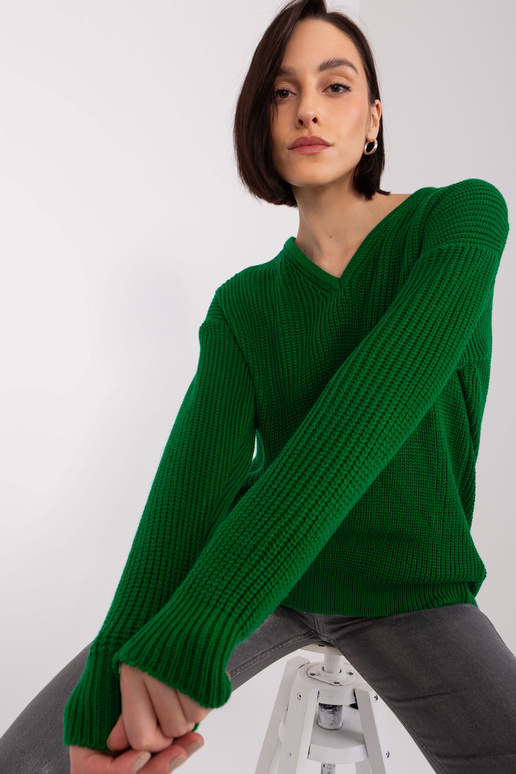 Megztinis-BA-SW-8029.75P-tamsiai žalias