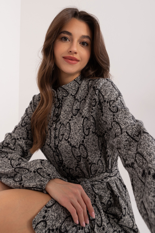 Suknelė-LK-SK-509526-1,06-pilka-juoda