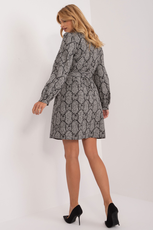 Suknelė-LK-SK-509107.00X-pilka-juoda