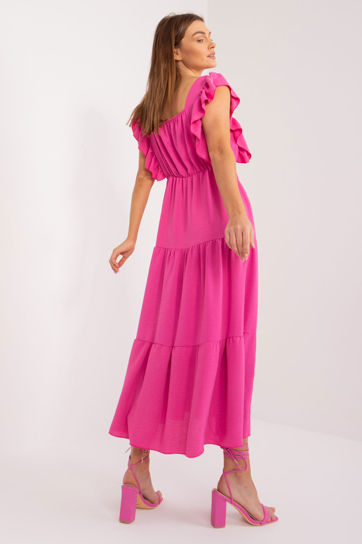 Suknelė-DHJ-SK-8352.04-tamsiai rožinė