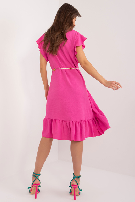 Suknelė-DHJ-SK-8921.21-tamsiai rožinė