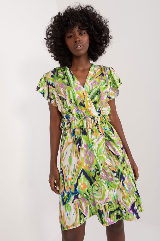 Suknelė-DHJ-SK-17259-1,81-šviesiai žalia