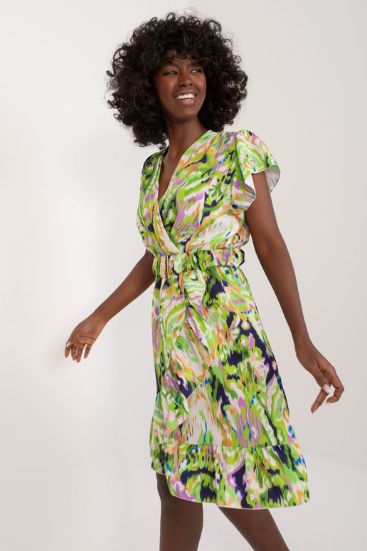 Suknelė-DHJ-SK-17259-1,81-šviesiai žalia