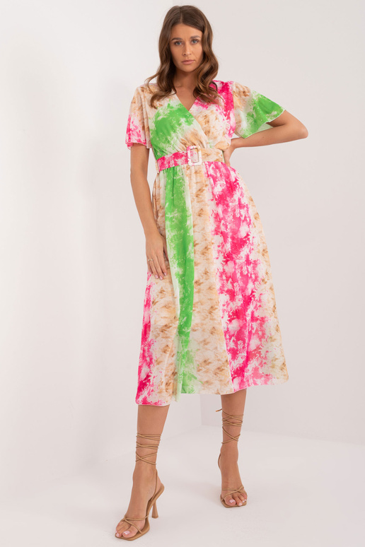 Suknelė-DHJ-SK-15967-2,86-tamsiai rožinė