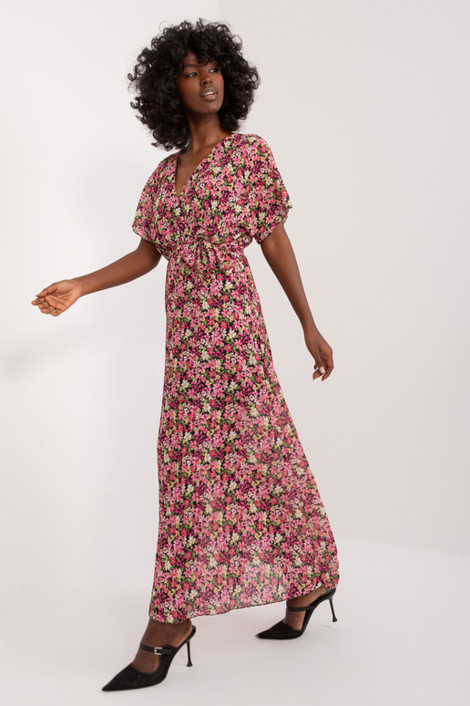 Suknelė-DHJ-SK-9656.19X-juoda-rožinė