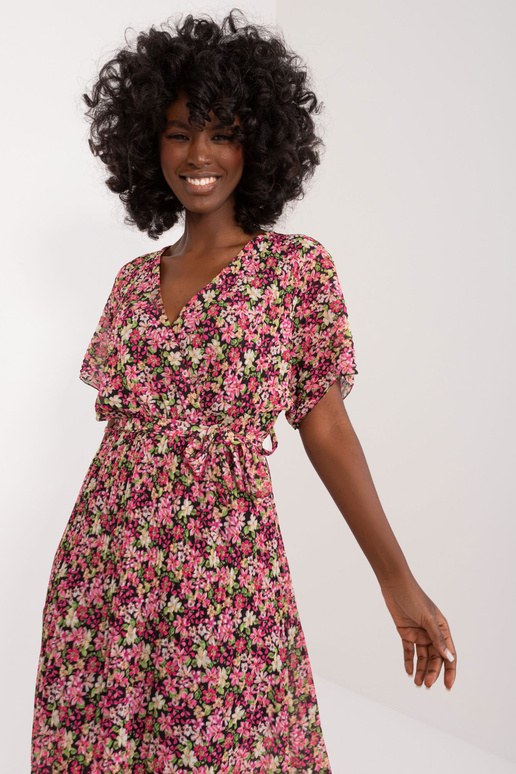 Suknelė-DHJ-SK-9656.19X-juoda-rožinė