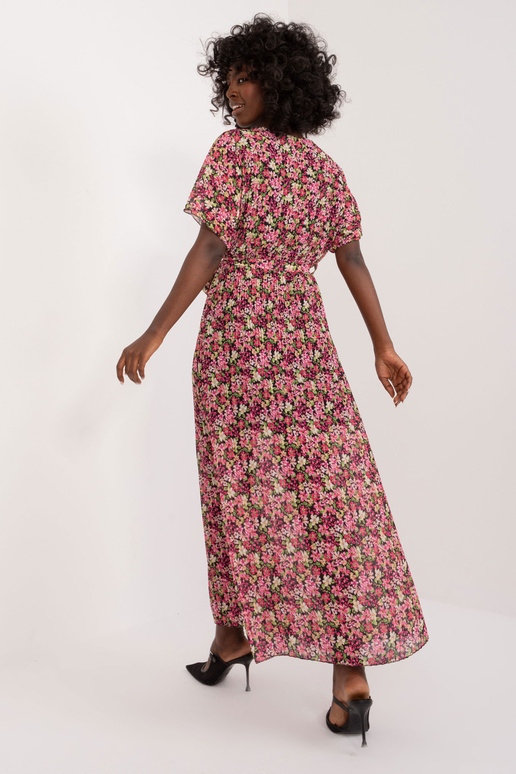 Suknelė-DHJ-SK-9656.19X-juoda-rožinė