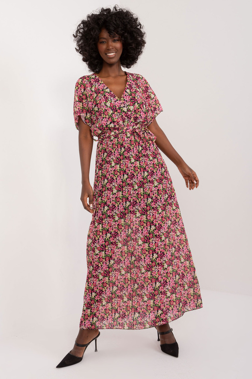 Suknelė-DHJ-SK-9656.19X-juoda-rožinė