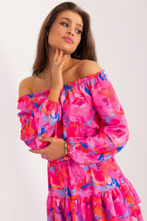 Suknelė-WN-SK-8282.32-tamsiai rožinė