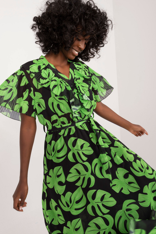 Suknelė-DHJ-SK-15986.67-juoda-žalia