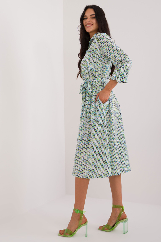 Suknelė-LK-SK-509673.13-balta-žalia