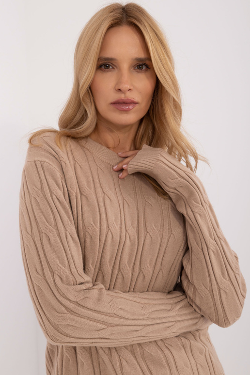 Megztinis-AT-SW-2343.88- Smėlio spalvos