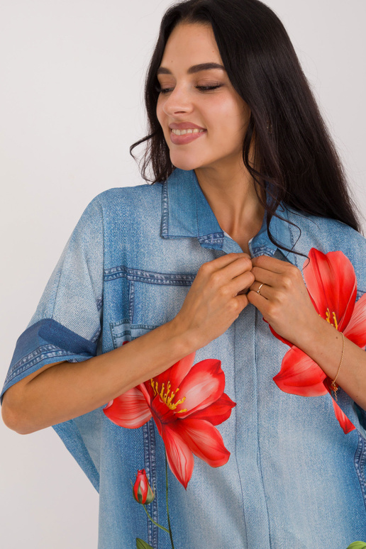 Marškiniai-DHJ-KS-19007-1,30-mėlyna