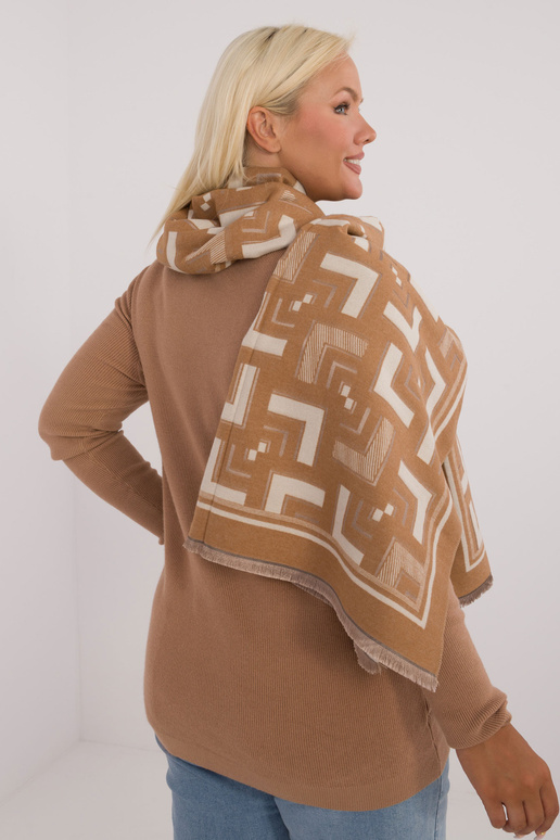 Šalikas-AT-SZ-23158.32- Smėlio spalvos