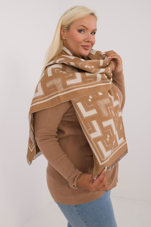 Šalikas-AT-SZ-23158.32- Smėlio spalvos