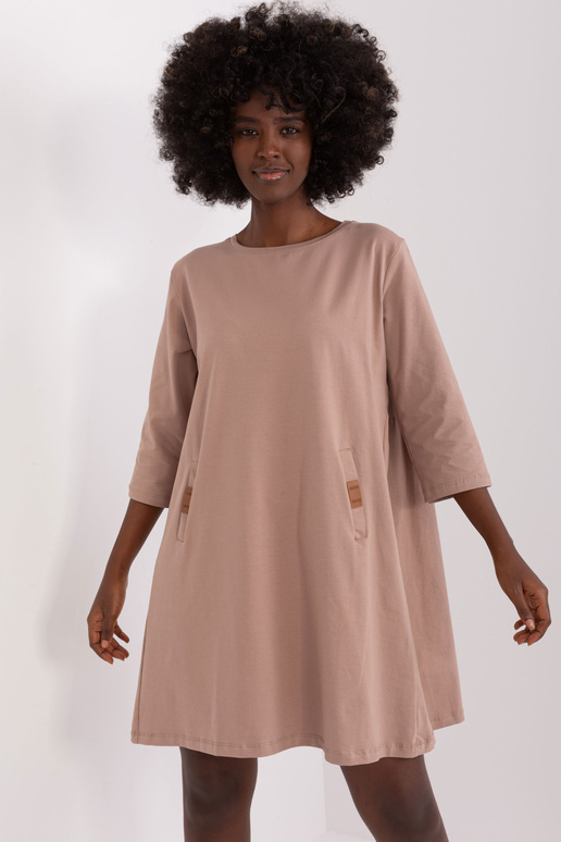 Suknelė-RV-SK-6274.36P-tamsiai smėlio...